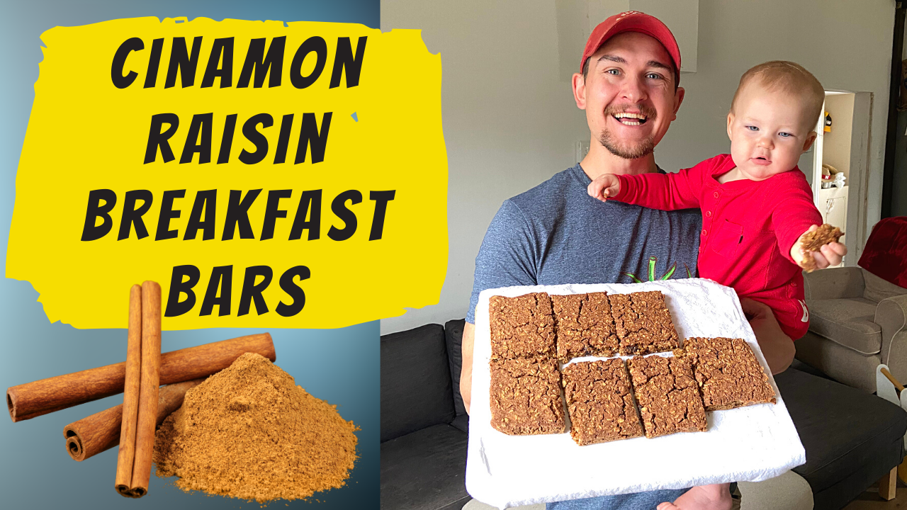 Cinnamon Raisin Oatmeal Breakfast Bars [oil-free, vegan]